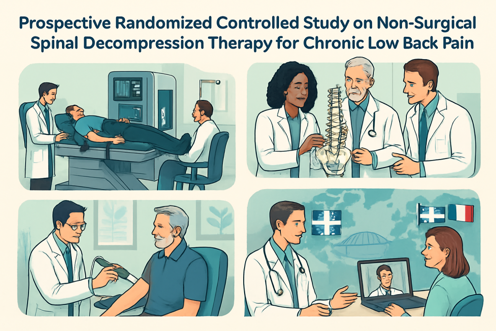 explore the effectiveness of non-surgical spinal decompression therapy for chronic low back pain in this prospective randomized controlled study. discover results, methodology, and clinical insights to guide treatment decisions.
