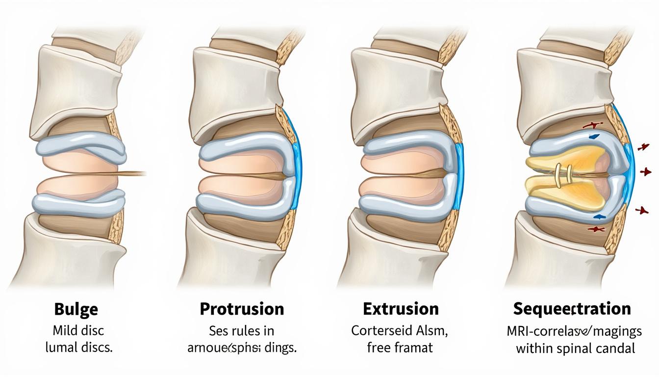discover the key differences between disc extrusion and sequestration on mri scans. understand the distinct imaging features, clinical implications, and what these findings mean for patient care.