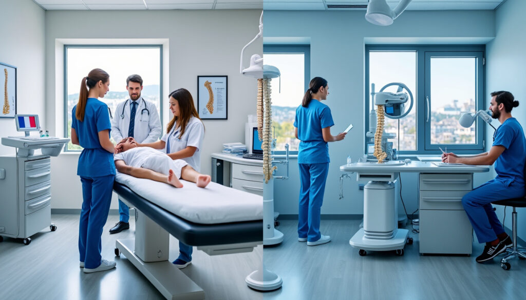explore the differences and similarities in spinal care practices between france and quebec in this comprehensive international comparison.